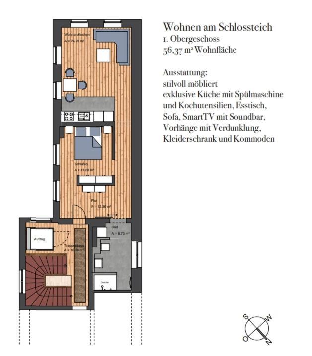 Wohnen Am Schlossplatz Oldenburg Szoba fotó